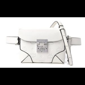 MCM Ottomar White Belt Bag Shoulder Corssbody